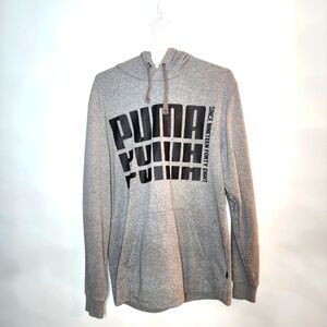 mens‎ puma grey hoodie sweatshirt Pullover small